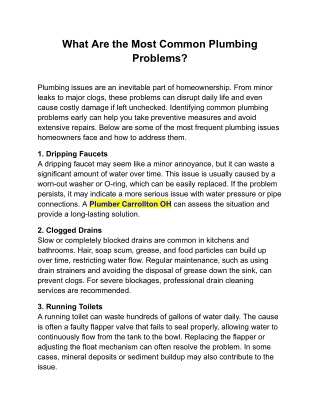 Trusted Carrollton, OH Plumber | Mr. Rooter Plumbing Experts