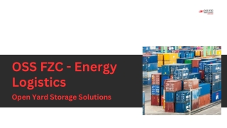 OSS FZC - Energy Logistics - Storage Space In Sharjah