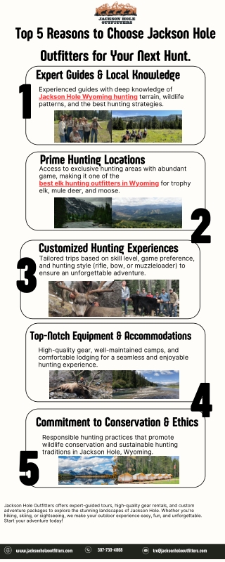 Top 5 Reasons to Choose Jackson Hole Outfitters for Your Next Hunt.
