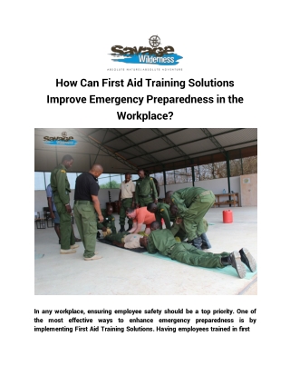 How Can First Aid Training Solutions Improve Emergency Preparedness in the Workplace