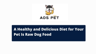 A Healthy and Delicious Diet for Your Pet Is Raw Dog Food