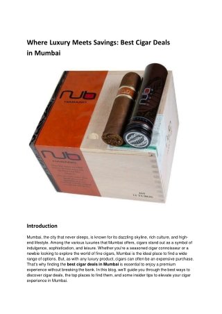 Where Luxury Meets Savings_ Best Cigar Deals in Mumbai