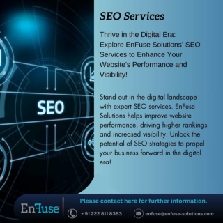 Explore EnFuse Solutions’ SEO Services to Enhance Your Website's Performance!