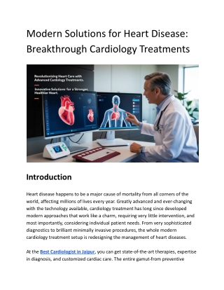 Modern Solutions for Heart Disease_ Breakthrough Cardiology Treatments