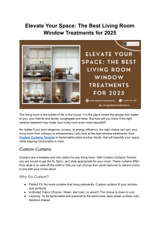 Elevate Your Space: The Best Living Room Window Treatments for 2025