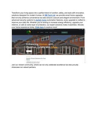 Enhancing Homes with Comfort, Safety, and Style