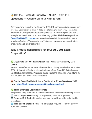 Fresh DY0-001 Exam Dumps – Real Questions