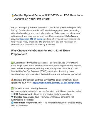 312-97 PDF Dumps – Key to Triumph