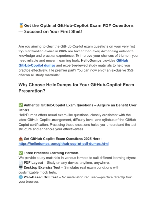 Updated GitHub-Copilot Exam Dumps – Real Questions