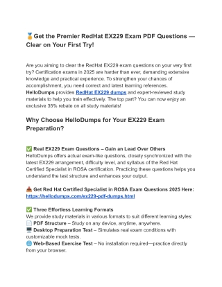 EX229 PDF Dumps – Key to Victory