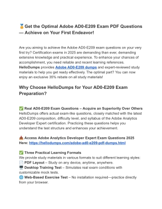 Verified AD0-E209 Dumps – Get Now