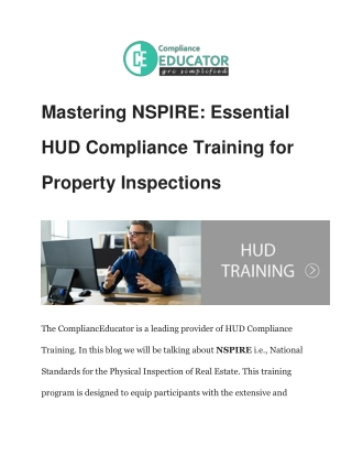HUD Compliance Training