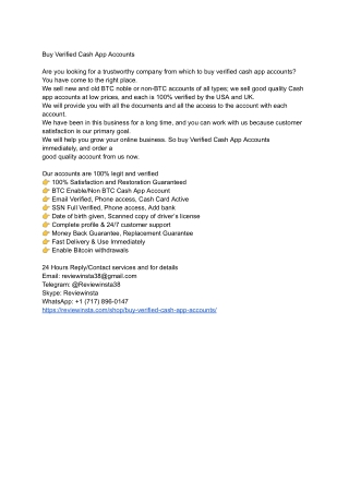 Buy Verified Cash App Accounts