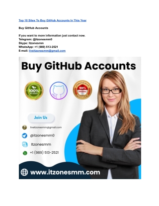 Top 10 Sites To Buy GitHub Accounts In This Year