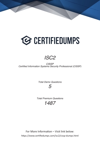 ✅ Pass ISC2 CISSP Exam with Certifiedumps – Latest Dumps & Study Guide!