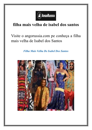 filha mais velha de isabel dos santos
