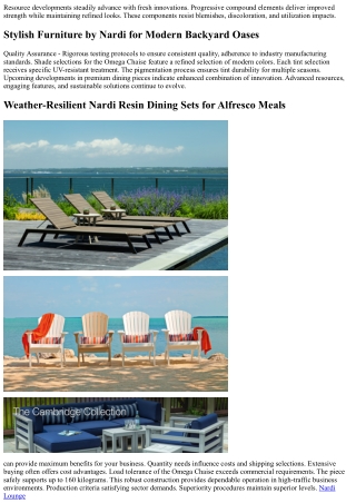 Nardi Contemporary Outdoor Furniture