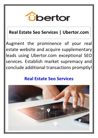 Real Estate Seo Services Ubertor.com