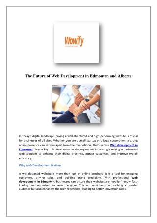 SEO Work in Calgary | Wowi Fytech