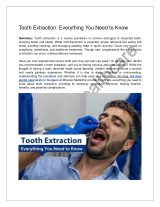 Tooth Extraction Everything You Need to Know