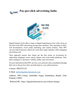 Pay per click advertising