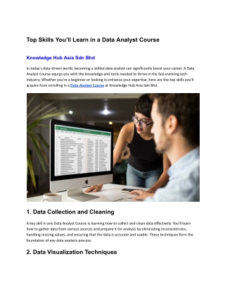 Top Skills You’ll Learn Online Course