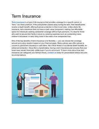 Term Insurance