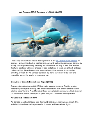 Air Canada MCO Terminal