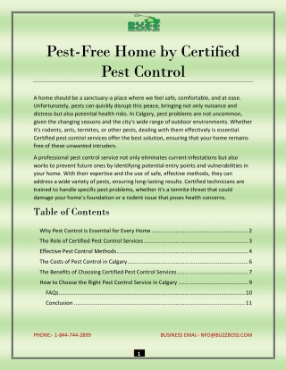 Pest Free Home by Certified Pest Control