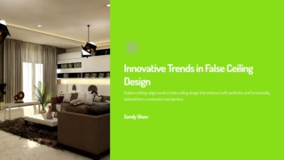 Innovative Trends in False Ceiling Design for Contractors