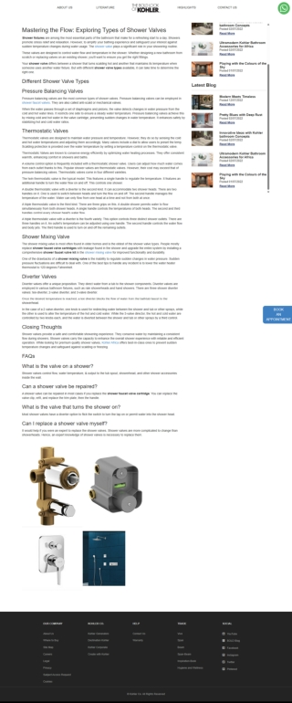 Exploring Shower Valves: Control & Flow Guide | Kohler Africa