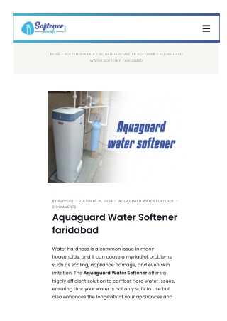 Aquaguard Water Softener