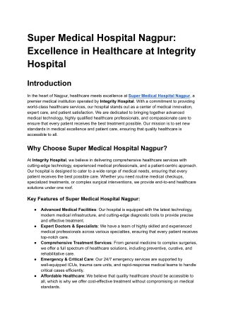 Super Medical Hospital Nagpur