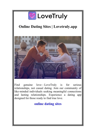 Online Dating Sites | Lovetruly.app