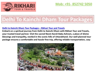 delhi to kainchi dham tour packages