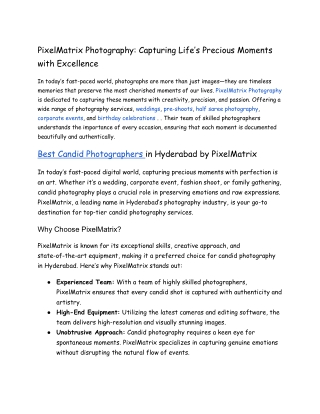 Best Candid Photographers In Hyderabad