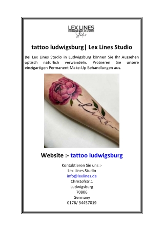 tattoo ludwigsburg Lex Lines Studio