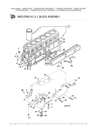 JCB JS450LC Tracked Excavator Parts Catalogue Manual Instant Download (SN 00714500-00714549)