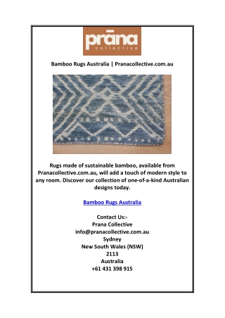 Bamboo Rugs Australia