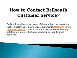 How to Contact BellSouth Customer Service  1-833-582-2832?