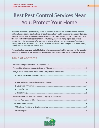 Best Pest Control Services Near You