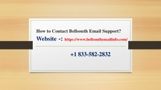 How to Contact BellSouth Email Support  1-833-582-2832
