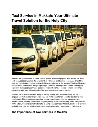 Taxi Service Makkah (2)