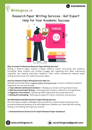Research Paper Writing Services – Get Expert Help for Your Academic Success