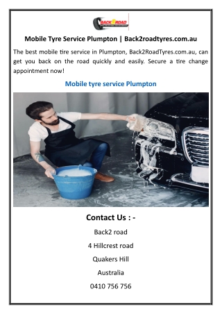 Mobile Tyre Service Plumpton Back2roadtyres.com