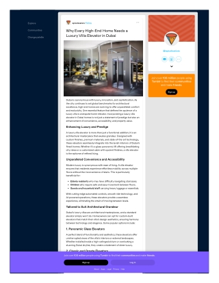 Luxury Villa Elevators in Dubai-Elevate Your Home to New Heights