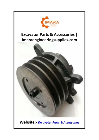 Excavator Parts & Accessories  Imaraengineeringsupplies.com