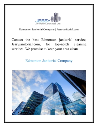 Edmonton Janitorial Company  Jessyjanitorial