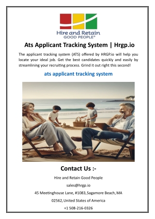 Ats Applicant Tracking System  Hrgp.io