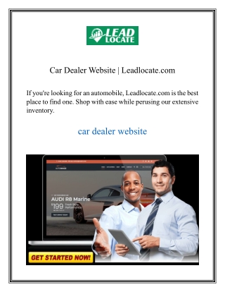 Car Dealer Website  Leadlocate